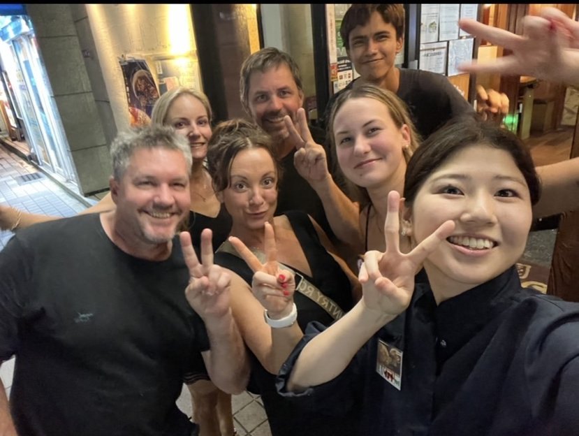 International guests with our staff outside the restaurant