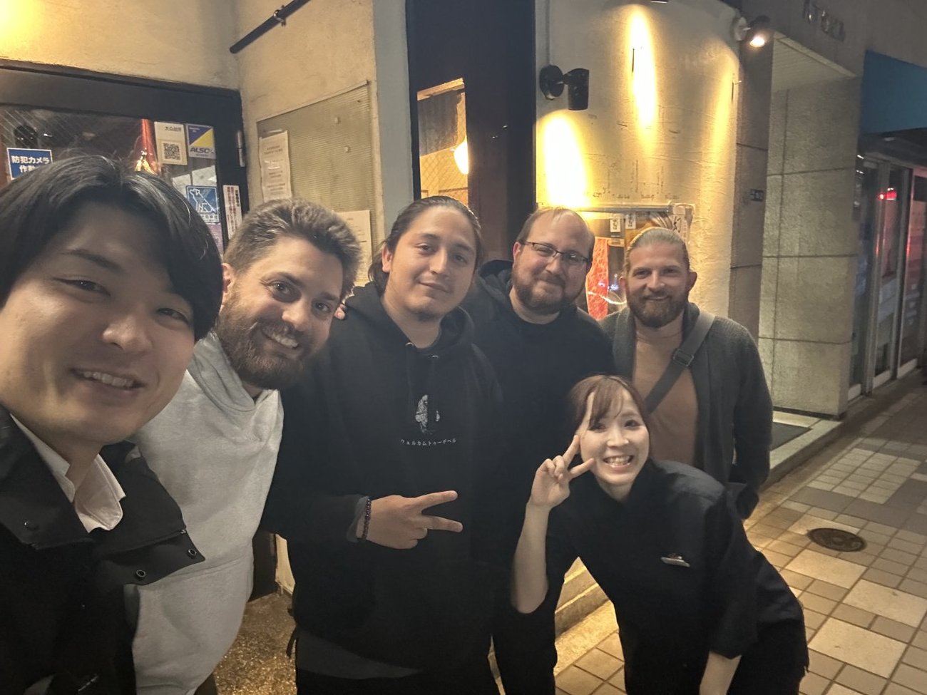 A lively group of international guests at Shabu-Shabu Onyasai